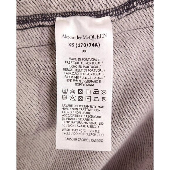 Alexander Mcqueen Stripe-Detail Track Shorts XS Mens Gray Fleece NWOT - Picture 8 of 14